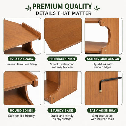 4–7 Tier Bamboo Shoe Rack Organizer, Multi-Layer Shoe Shelf for Entryway or Closet, Space-Saving Storage Stand, Natural Wood Finish (7 Layers)