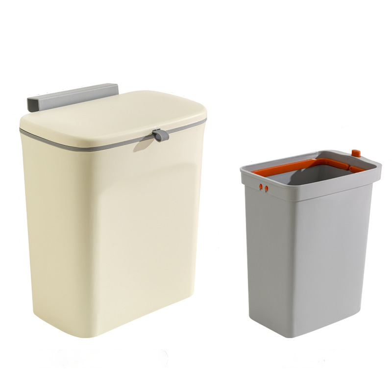 Hanging Trash Can - Convenient Dual-Access Lid & Space-Saving Design 10