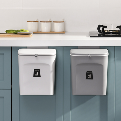 Hanging Trash Can - Convenient Dual-Access Lid & Space-Saving Design 2