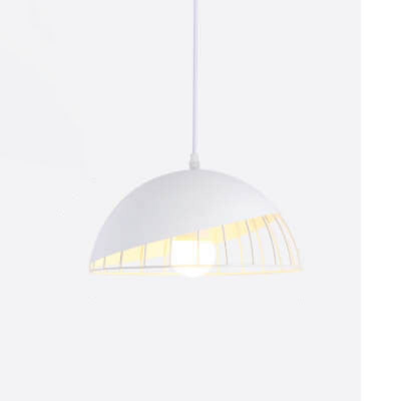 Modern Aluminum Dome Cage Pendant Light for Kitchen and Living Room – Adjustable Height Hanging Light Fixture 14