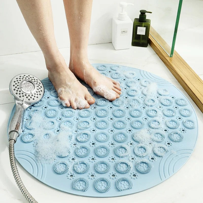 Non-Slip Circle Shower Bath Mat with Textured Surface for Safety – 21.6 Diameter Bathroom Mat 2