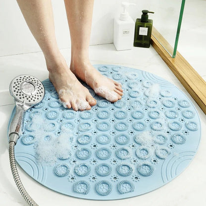 Non-Slip Circle Shower Bath Mat with Textured Surface for Safety – 21.6 Diameter Bathroom Mat 2