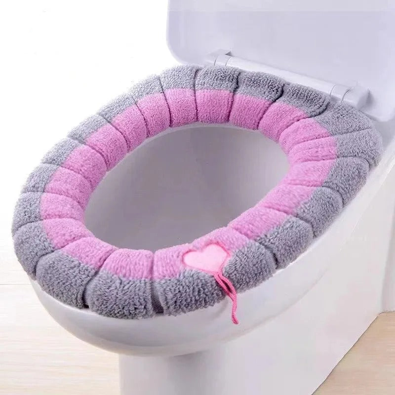 Plush Toilet Seat Cover Mat – Soft, Washable, Universal Fit for Winter Comfort and Warmth 8