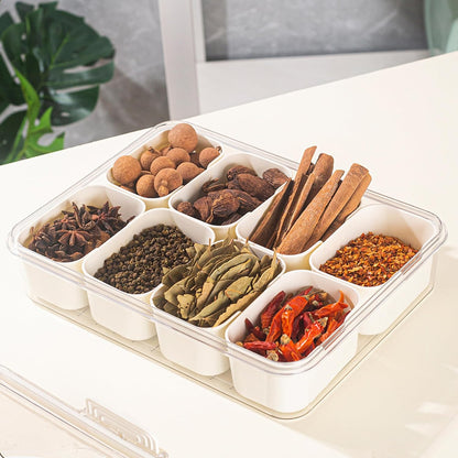  Serving Tray With Handles - Elegant 8-Compartment Design 6
