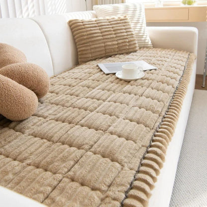 Sofa Cover Ultra Plush Fabric Non Slip Machine Washable Universal Fit Sofa Protector 01