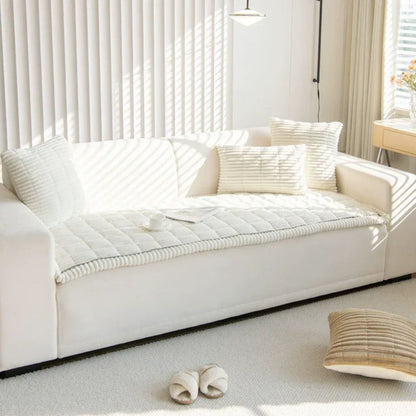 Sofa Cover Ultra Plush Fabric Non Slip Machine Washable Universal Fit Sofa Protector 06