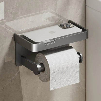 Wall-Mounted Toilet Paper Holder Stand - Space-Saving & Modern Design 0