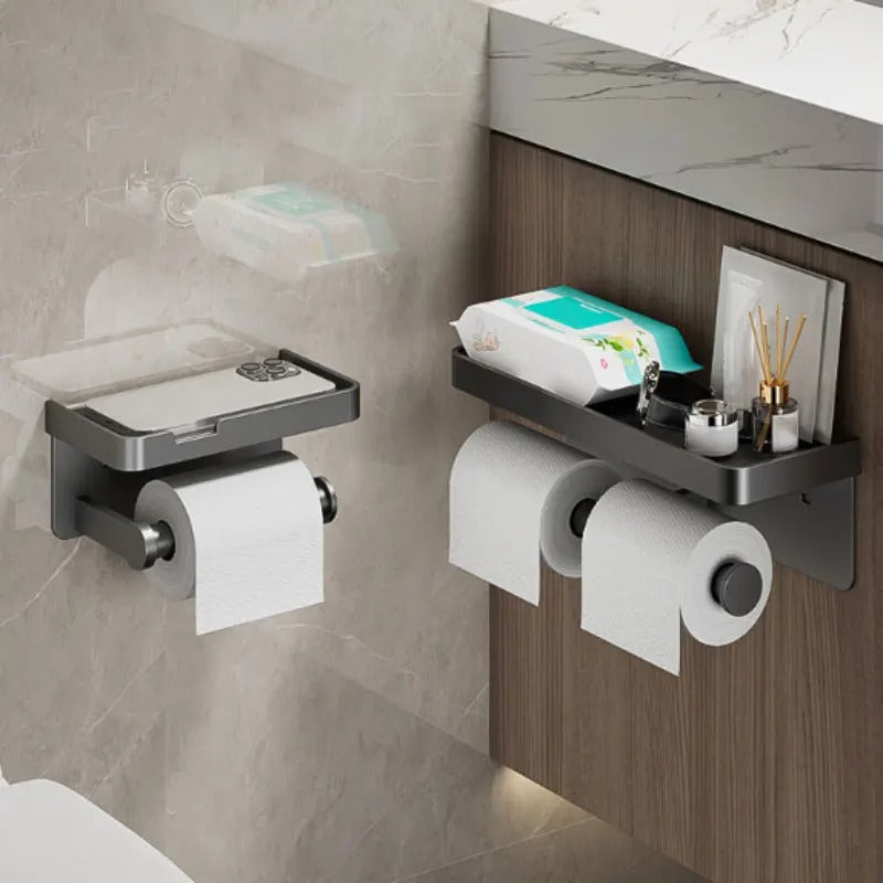 Wall-Mounted Toilet Paper Holder Stand - Space-Saving & Modern Design 4