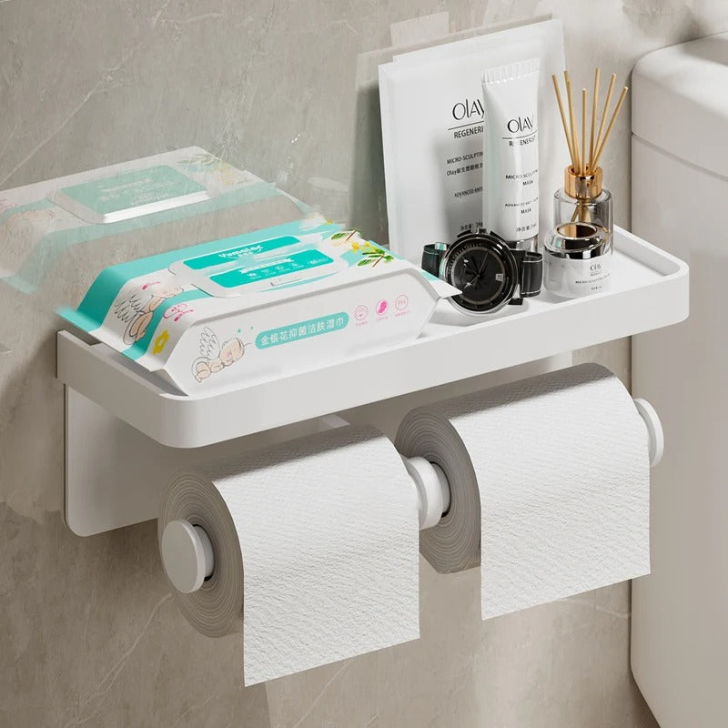 Wall-Mounted Toilet Paper Holder Stand - Space-Saving & Modern Design 8