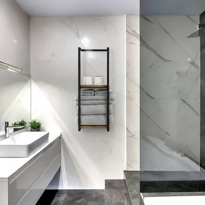 Wall Mounted Towel Rack - Space-Saving & Rust-Resistant Design 5
